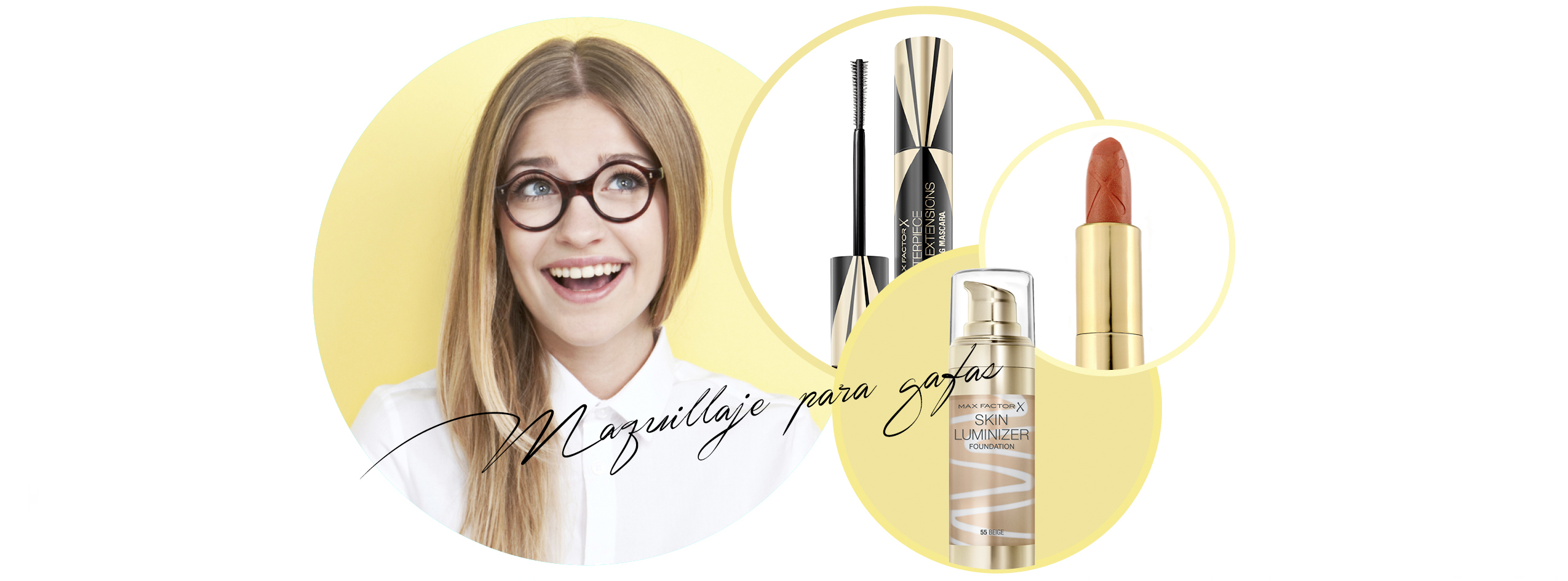 Max Factor trucos maquillaje gafas