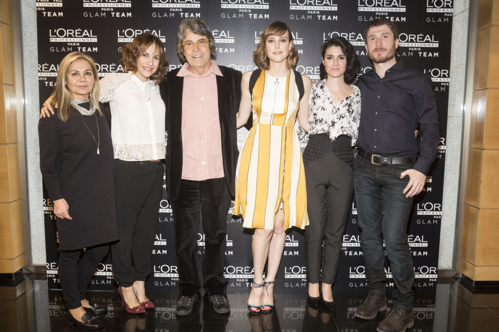 Natalia de Molina, Paula Ortiz e Iraia Elías con el Glam Team de L'Oréal Professionnel