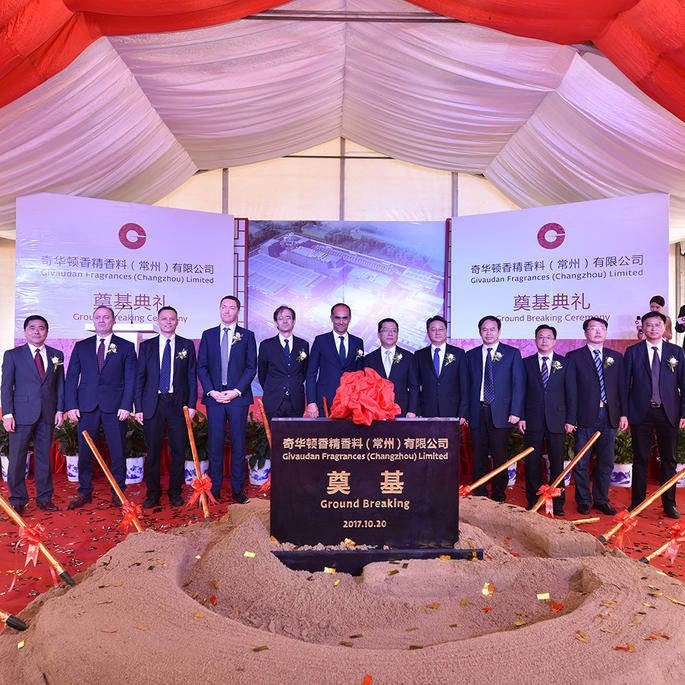 Givaudan inicia las obras de su mayor centro en China.