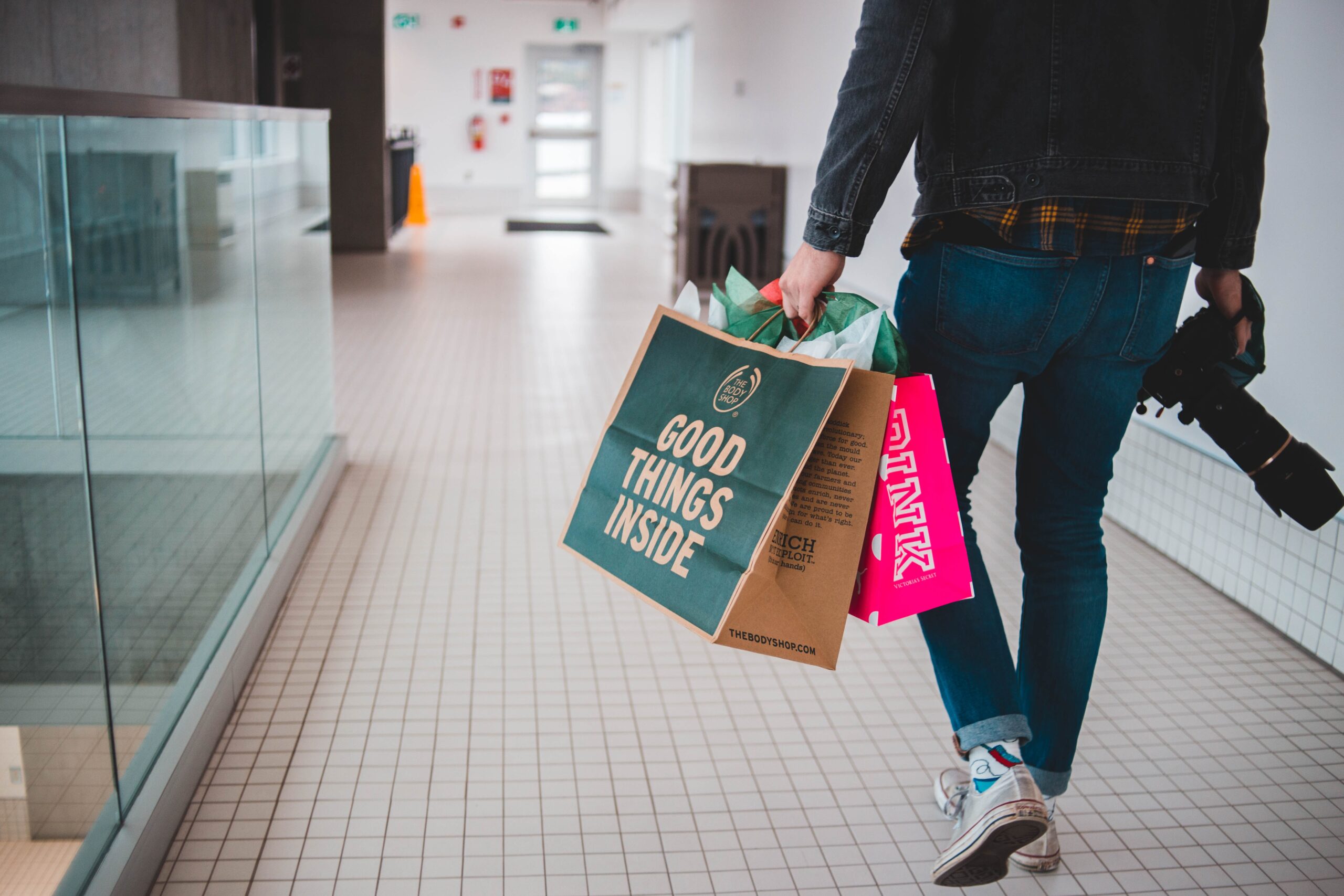 Compras en un centro comercial